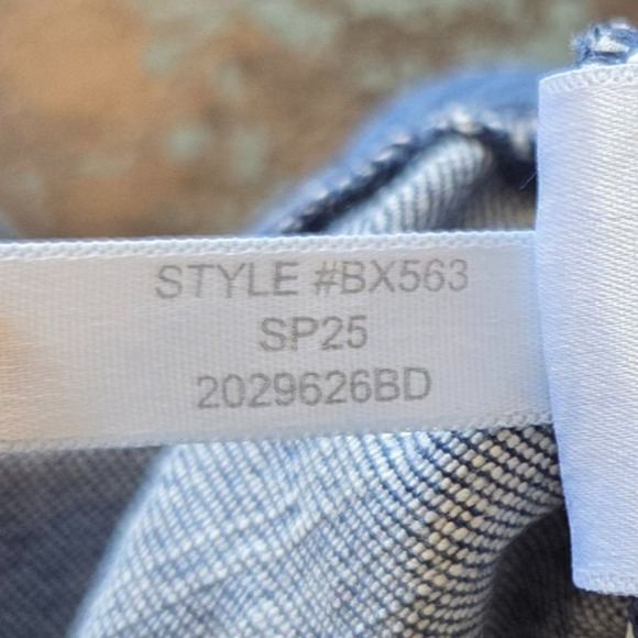 J Crew Paper Bag Jeans Size 26P Belted Strait Leg Denim BX565 High Waist Stretch - Picture 8 of 9